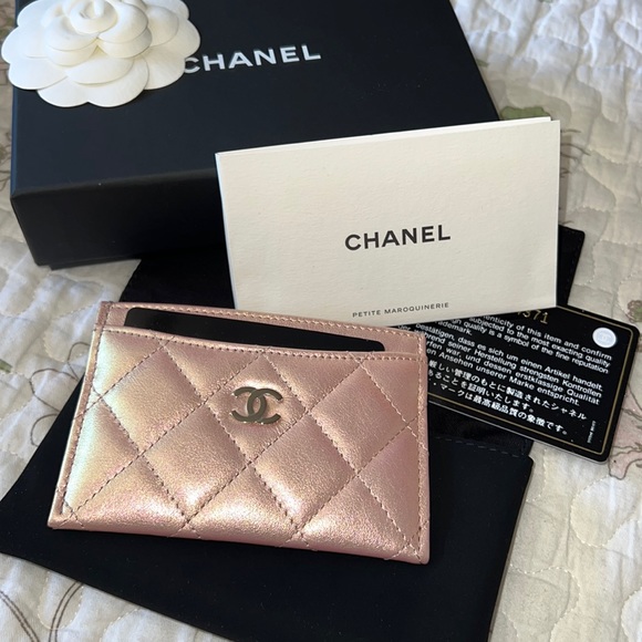 CHANEL Bags Chanel Iridescent Pink Card Holder Poshmark
